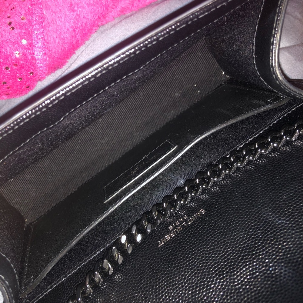 YSL GRAIN DE POUDRE EMBOSSED LEATHER BAG - Picture 4 of 6